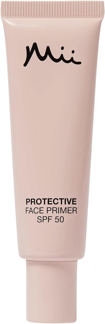 Mii Cosmetics Protective Face Primer Spf 50 | Hydrating Makeup Primer With Hyaluronic Acid And Ceramides | Pore And Coral Reef-Friendly Spf For Radiant Skin | 30Ml