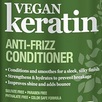 Difeel Vegan Keratin Anti Frizz Conditioner 33.8 Oz - Cruelty Free Vegan Conditioner