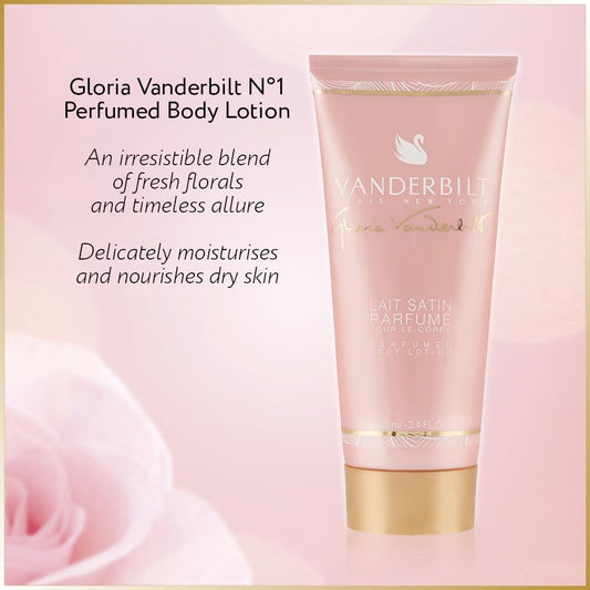 Gloria Vanderbilt N°1 Scented Body Lotion For Dry Skin 100Ml, Perfumed Body Moisturiser For Dry Skin, Womens Floral Scented Moisturizer, Dry Skin Moisturiser - Genuine Gloria Vanderbilt Body Skin Care