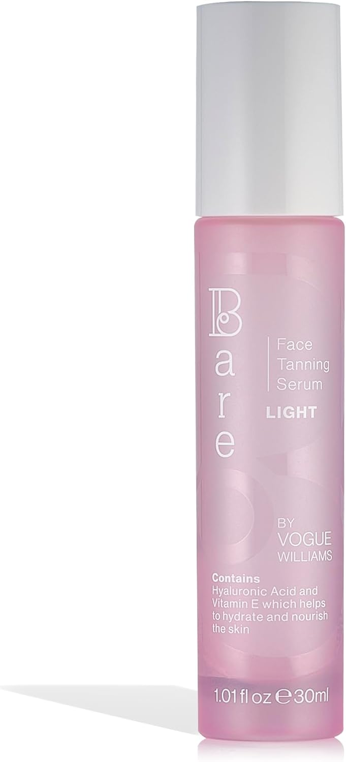 Bare By Vogue Dark Face Tanning Serum - Achieve A Natural And Sun-Kissed Glow - Radiant Glow Hydrating Formula - Even And Streak-Free Application - Suitable For All Skin Types - 30Ml