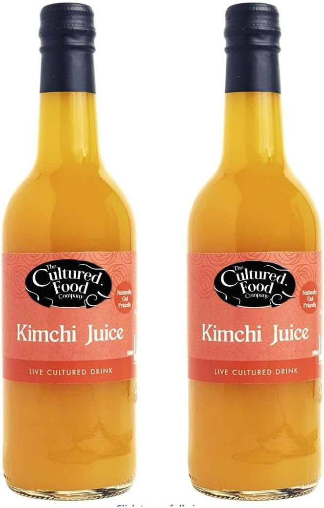 The Cultured Food Company Kimchi Juice 2 X 500Ml – Fermented Probiotic Drink – Unpasteurised – Gut Health Support – Kimchi Shot – Live Cultures – No Preservatives – Traditionally Made – Irish Crafted