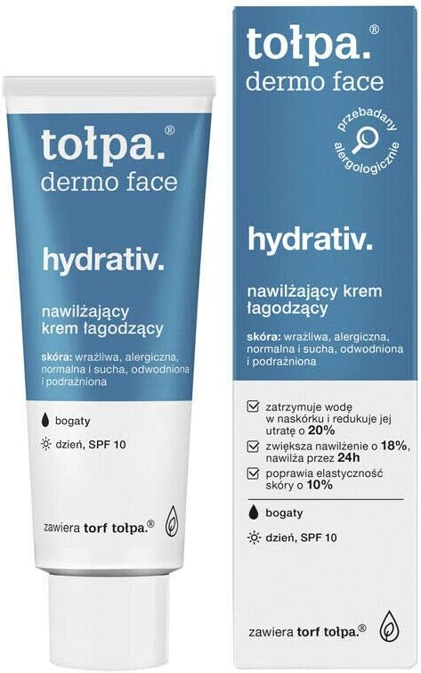 Tolpa Dermo Face Hydrativ Moisturising Soothing Cream Spf10 Rich For Day 40 Ml