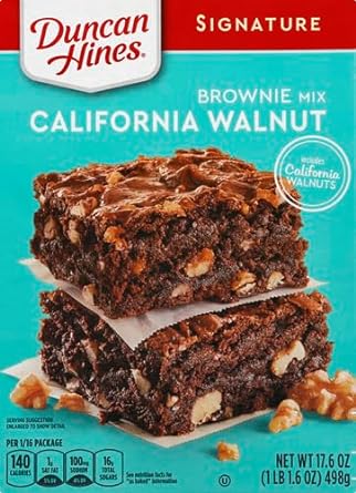 Duncan Hines Signature California Walnut Brownie Mix, 17.6 oz