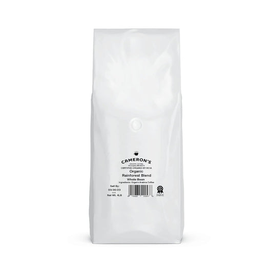 Cameron's Coffee Roasted Whole Bean Coffee, Organic Rainforest Blend, 4 Pound, (Pack of 1)