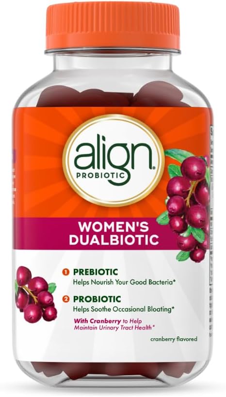 Align Probiotic, Women’S Dualbiotic Gummies, Cranberry Flavor, 90Ct