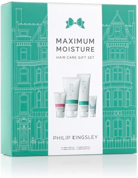 Philip Kingsley | Maximum Moisture Hair Care Gift Set | Elasticizer Treatment, Moisture Balancing Combination Shampoo and Conditioner, Finishing Touch Frizz Fighting Gloss | Set Of 4 : Amazon.co.uk: Beauty