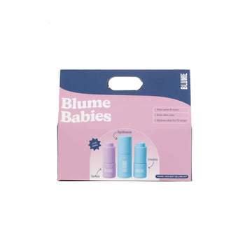 Blume Babies Travel Size Skin Care Set - Acne & Scar Treatment Travel Size Toiletries - Meltdown Acne Face Oil, Milky Fade Vitamin C Serum & Meltdown Gel Moisturizer - Tsa-Approved Skincare Set (3 Ct)