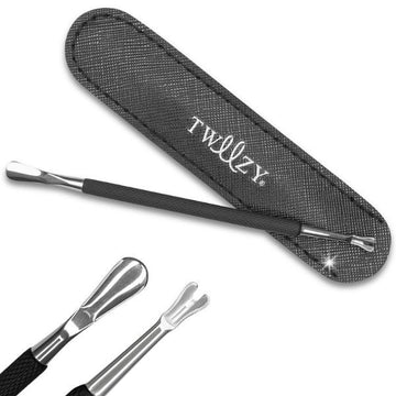 Tweezy Cuticle Pusher & Fork Trimmer Dual Ended With Pouch