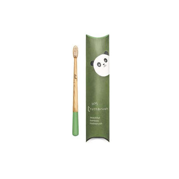 Truthbrush Bamboo Children'S Toothbrush Meadow Green Soft