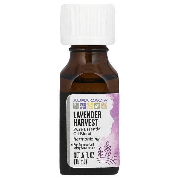 Aura Cacia Lavender Harvest Essential Oil Blend 0.5 fl. oz.