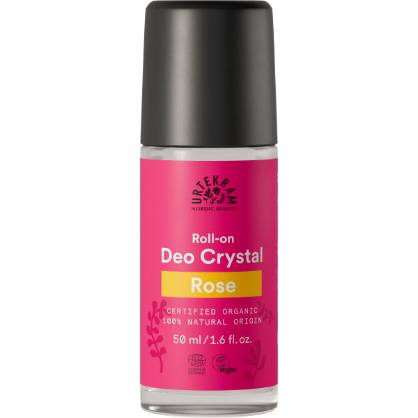 Urtekram Organic Crystal Deodorant Roll On Rose - 50Ml