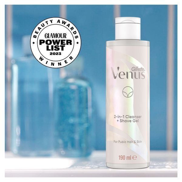 Venus For Pubic Hair, 2-In-1 Cleanser + Shaving Gel 190Ml