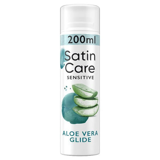 Venus Satin Care Shaving Gel Sensitive Aloe Vera Glide 200Ml