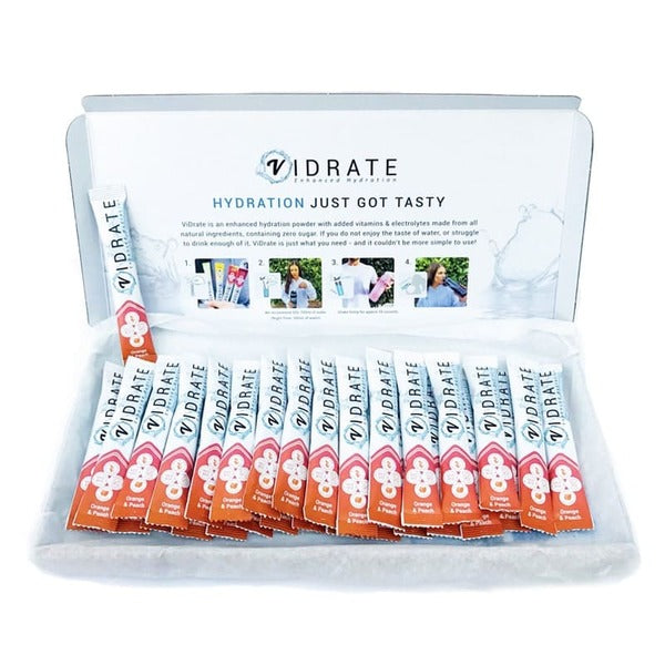 Vidrate Zero Sugar Hydration Sachets Orange & Peach X 30