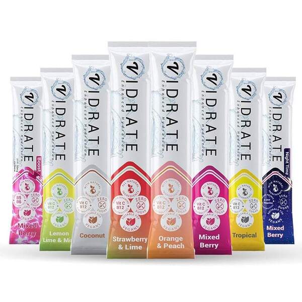 Vidrate 30 Day Hydration Starter Pack 30 Sachets + Bottle