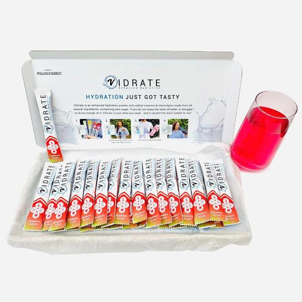 Vidrate Zero Sugar Hydration Sachets Strawberry & Lime X 30