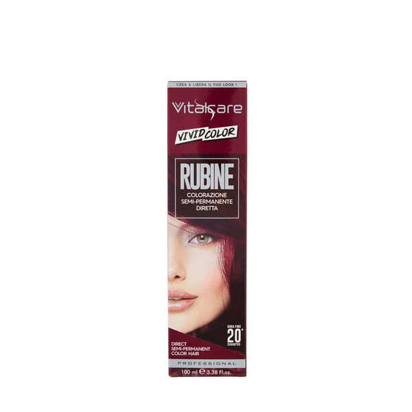 Vitalcare Vivid Color Semi-Permanent Hair Dye Ruby 100Ml