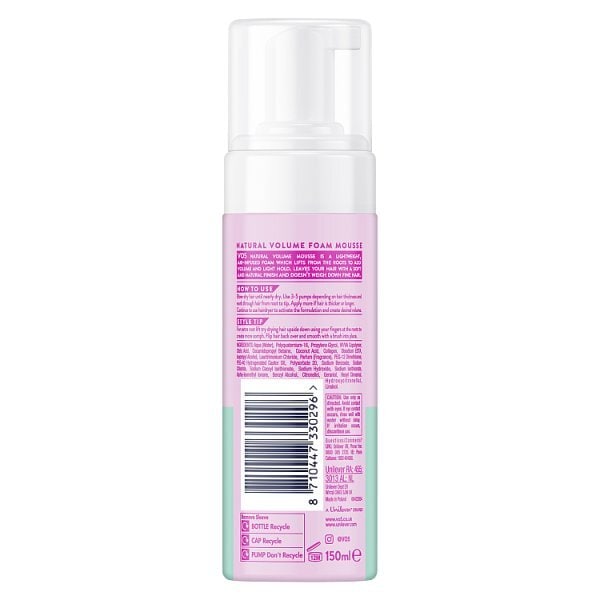 Vo5 Natural Volume Foam Mousse 250Ml