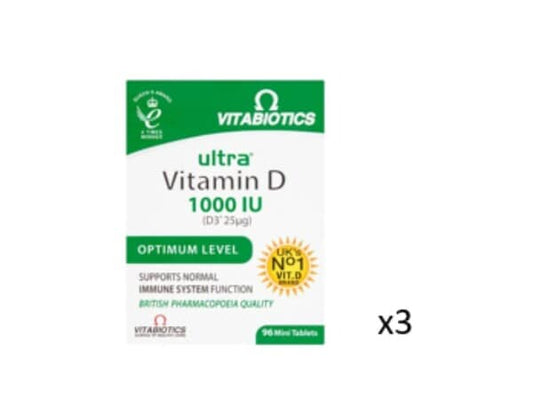 Vitabiotics Ultra Vitamin D Tablets 96S Bundle