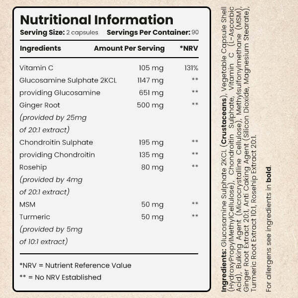 Vitabright High Strength Glucosamine Chondroitin Msm Complex