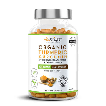 Vitabright Organic Turmeric Curcumin Capsules 1440Mg