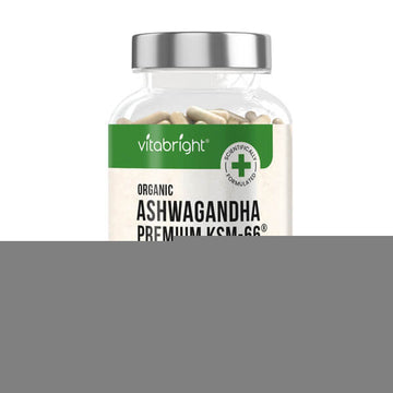 Vitabright Organic Ashwagandha Ksm-66 550Mg + Black Pepper