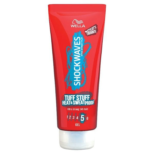 Wella Shockwaves Tuff Stuff Heat & Sweat Proof Gel, 200 Ml