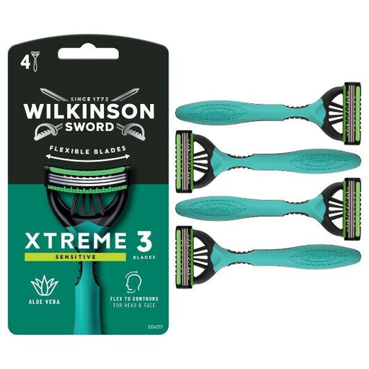 Wilkinson Sword Xtreme 3 Sensitive Disposable Razors 4Pk