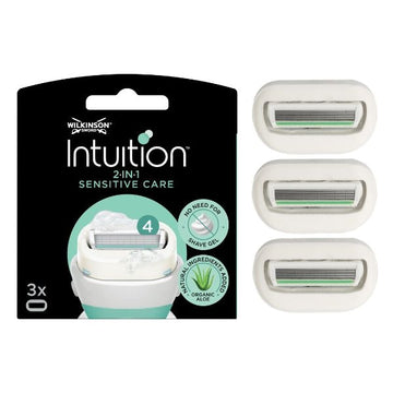 Wilkinson Sword Intuition 2 In1 Sensitive Care Blades 3Pk