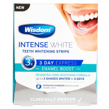 Wisdom Intense White Enamel Boost Teeth Whitening Strips