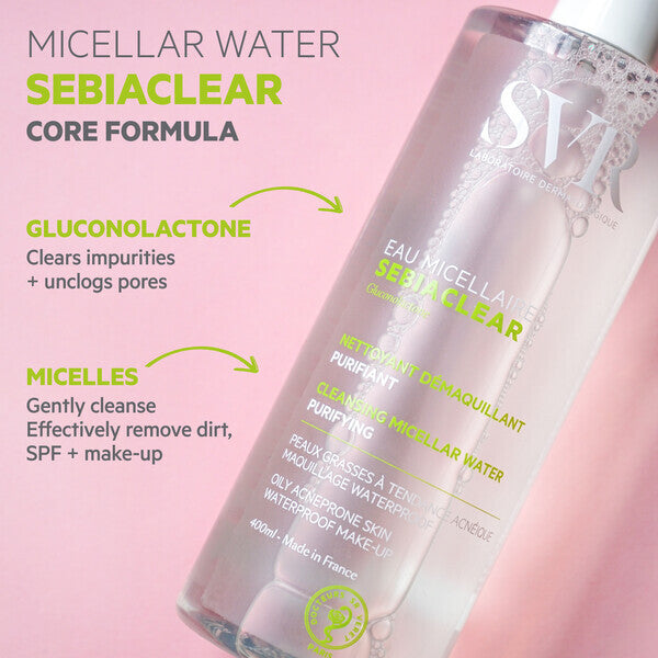 Svr Sebiaclear Cleansing Micellar Water For Oily Skin 400Ml