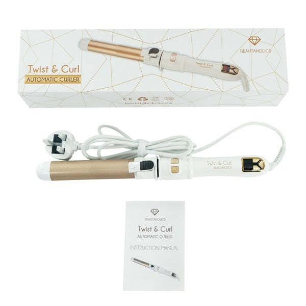 Beautaholics Twist & Curl Automatic Hair Curler - White 28Mm