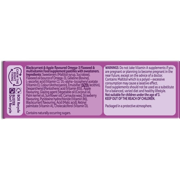 Bassetts Vitamins 3-6 Multivitamins + Omega 3 Pastilles 30S