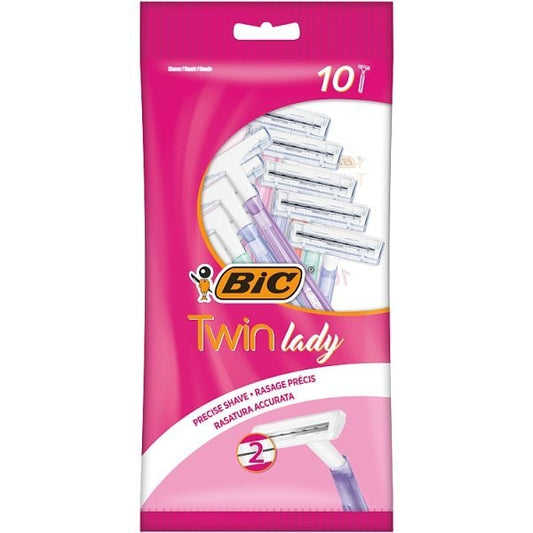 Bic Twin Lady Shaver Pouch Of 10