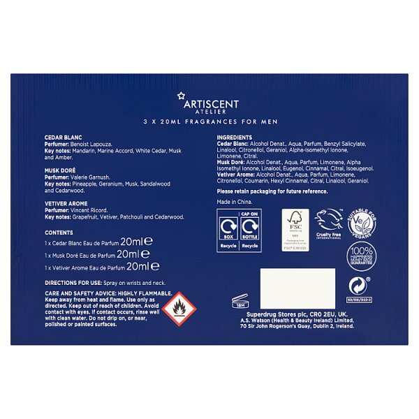 Male Artiscent Gift Set - 3 X 20Ml