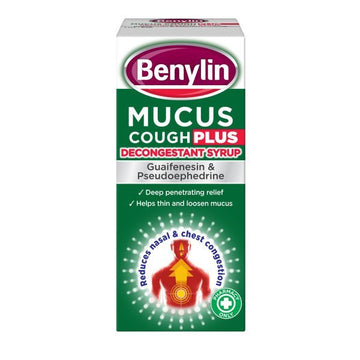 Benylin Mucus Cough Plus Decongestant Cough Syrup 100Ml