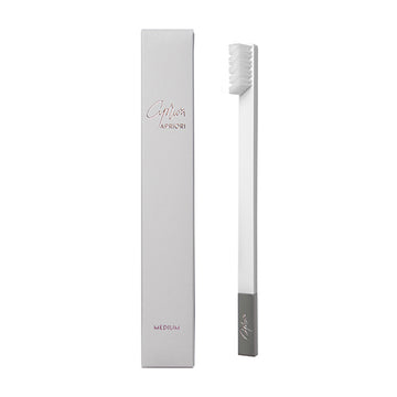 Apriori White Silver Medium Toothbrush