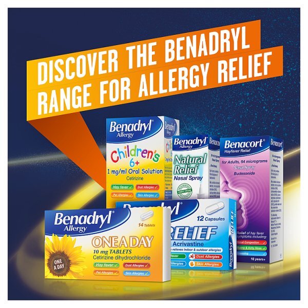 Benadryl Allergy & Hayfever One A Day Cetirizine Tablets 14S