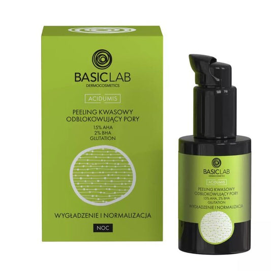 Basiclab Acid Peeling Unblocking Pores 15% Aha & 2% Bha 30Ml