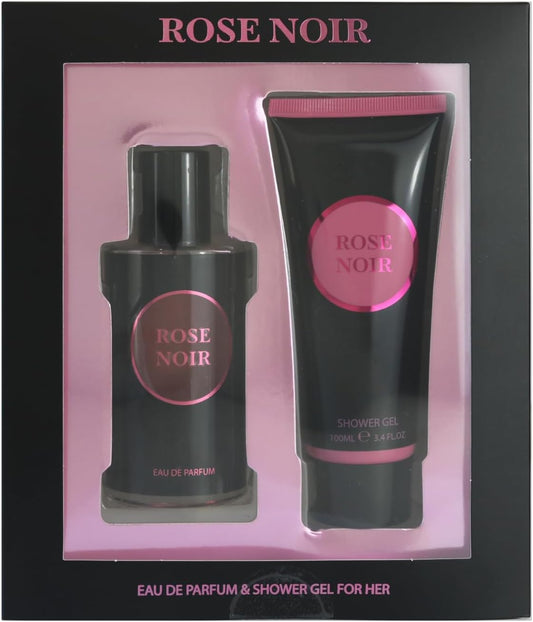 Rose Noir - Women'S 2 Piece Gift Set - 100Ml Edp & 100Ml Shower Gel - By Laurelle London