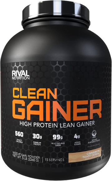 Rivalus Nutrition Clean Gainer - Cinnamon Toast Cereal, 5Lbs