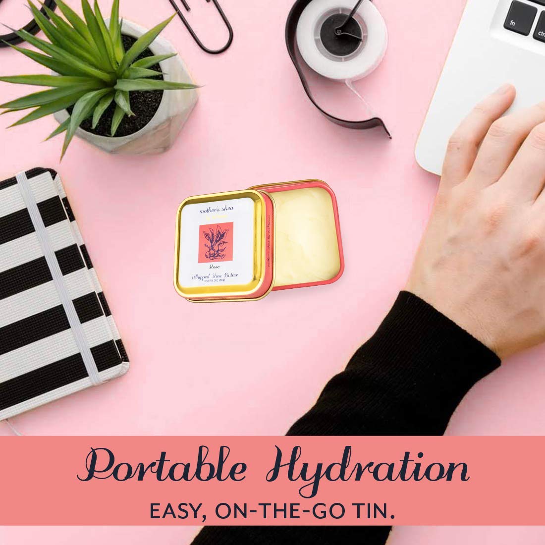 Mother'S Shea Whipped Shea Butter (Rose, 2 Oz Tins - Set Of 3) 100% Pure Raw Unrefined African Shea - Organic, Sustainably-Sourced Ingredients - Natural Skin & Hair Care : Beauty & Personal Care