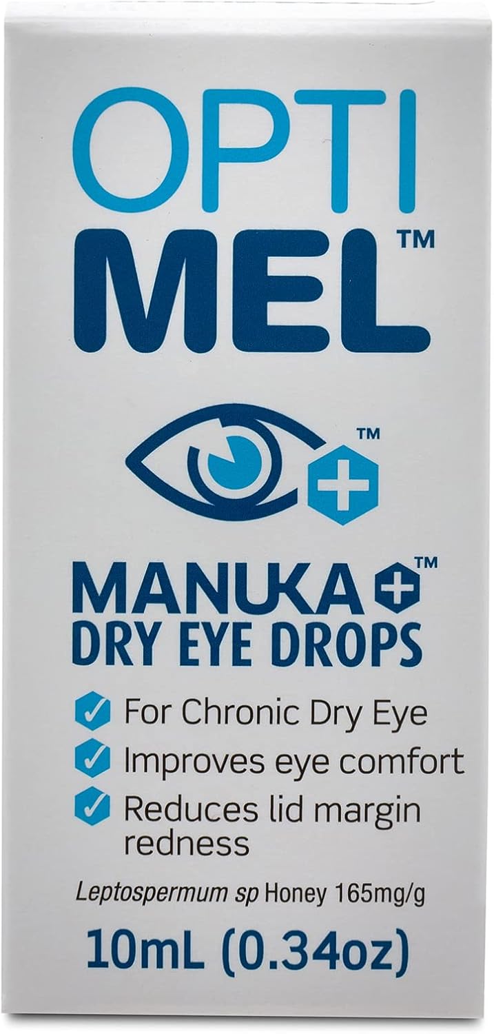 Optimel Manuka Honey Eye Drops Twin Pack - 2X 10ml Dry Eye Treatment & Relief - Blepharitis, Corneal, White : Amazon.co.uk: Health & Personal Care