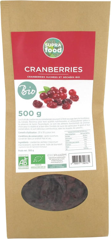 Exopharm Organic Cranberries 500G