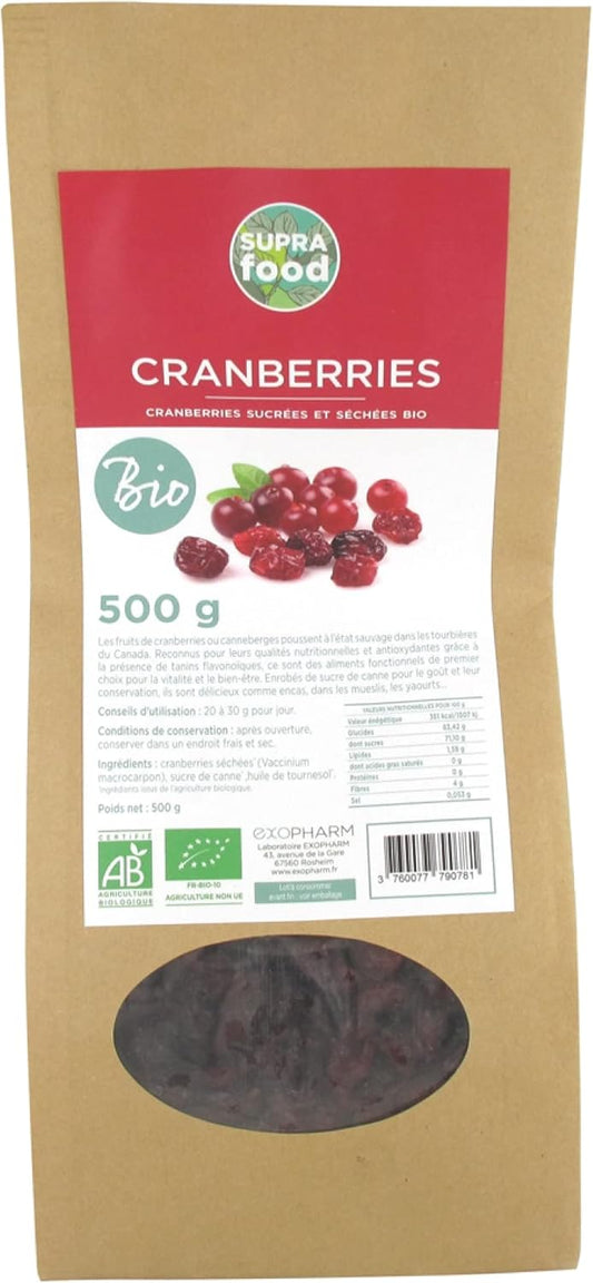 Exopharm Organic Cranberries 500G