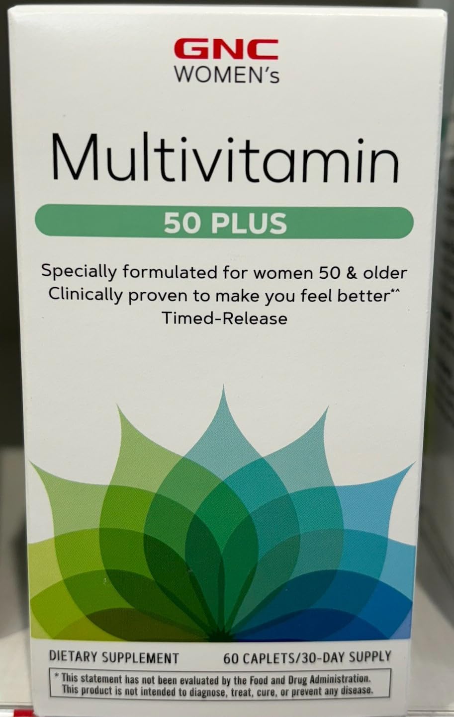 GNC Women's Multivitamin 50 Plus |Supports Bone, Eye, Memory, Brain and Skin Health with Vitamin D, Calcium and B12 | Helps Increase Energy Production | 60 Caplets : Health & Household