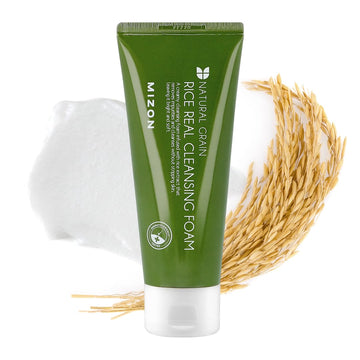 Mizon Natural Grain, Rice Real Cleansing Foam, 5.07 Fl Oz (150 Ml)