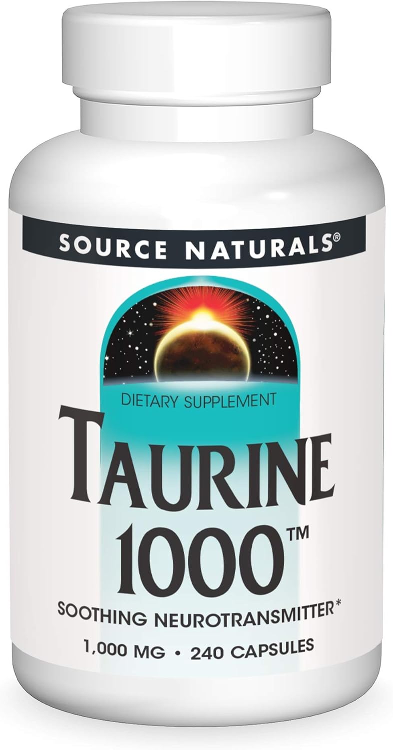 Source Naturals Taurine, Soothing Neurotransmitter*, 1000Mg - 240 Capsules