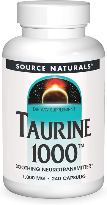 Source Naturals Taurine, Soothing Neurotransmitter*, 1000Mg - 240 Capsules