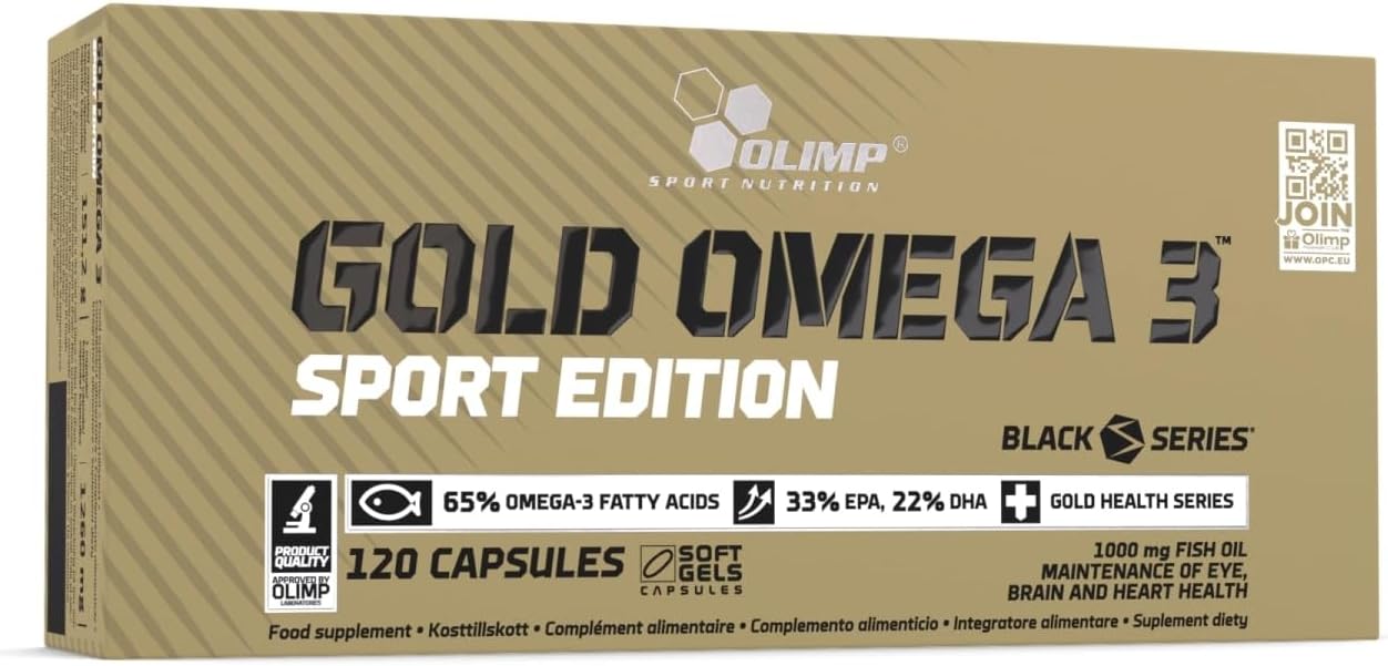 Olimp Sport Nutrition Olimp Labs Gold Omega-3 Sport Edition Capsules, Pack Of 120 Capsules